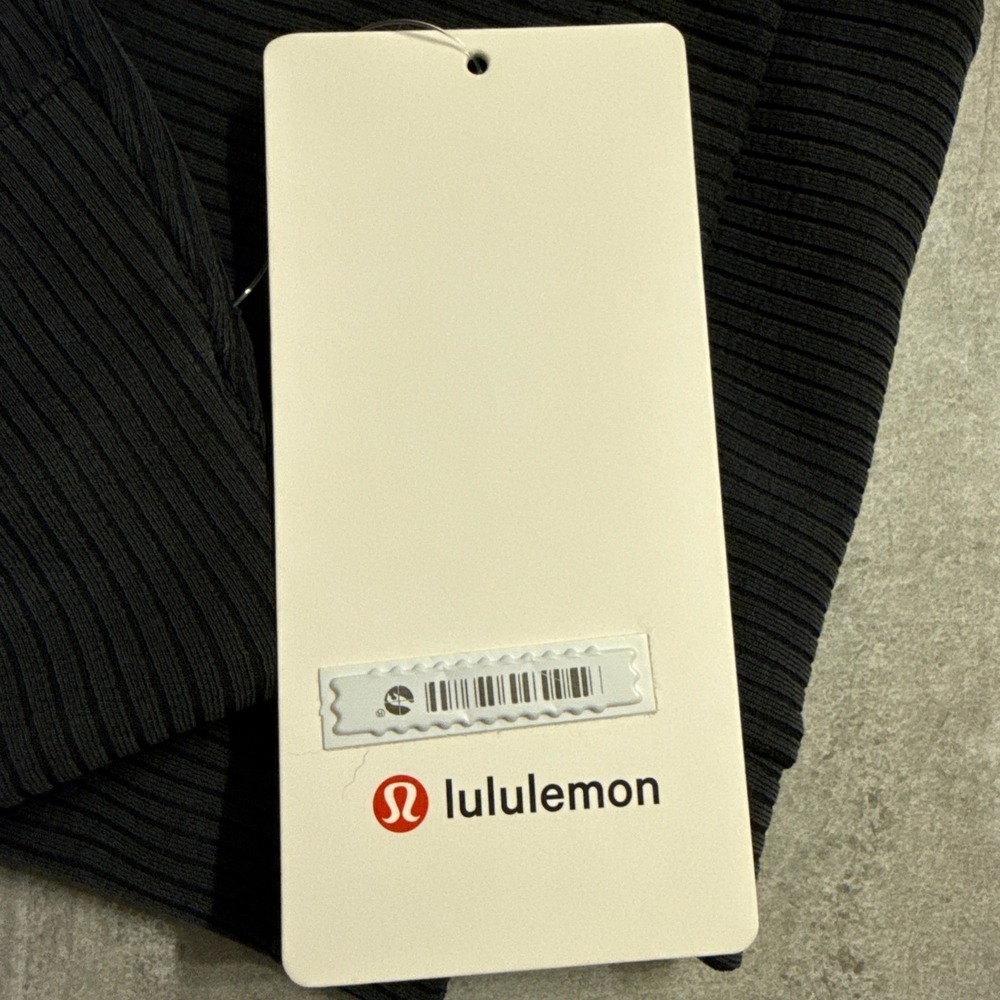 lululemon Ribbed Softstreme Flared Pant Short Womens 0 Black New High Rise 30" - Picture 11 of 12